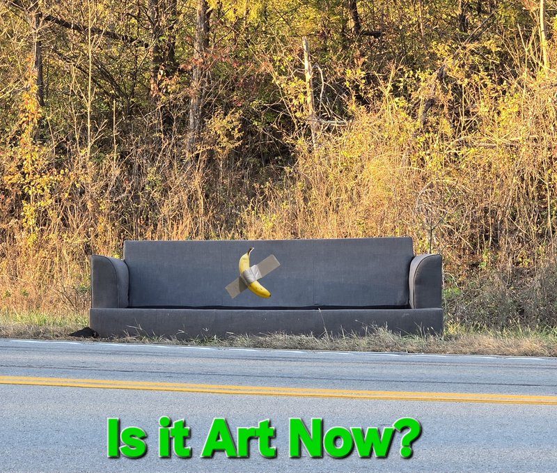 Couch with banana — is it art now?
