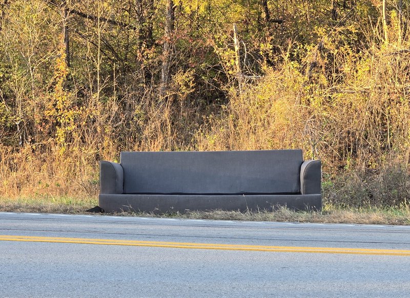 Abandoned couch on Kentucky highway